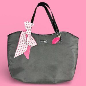 LANCOME BLACK AND PINK TOTE BAG